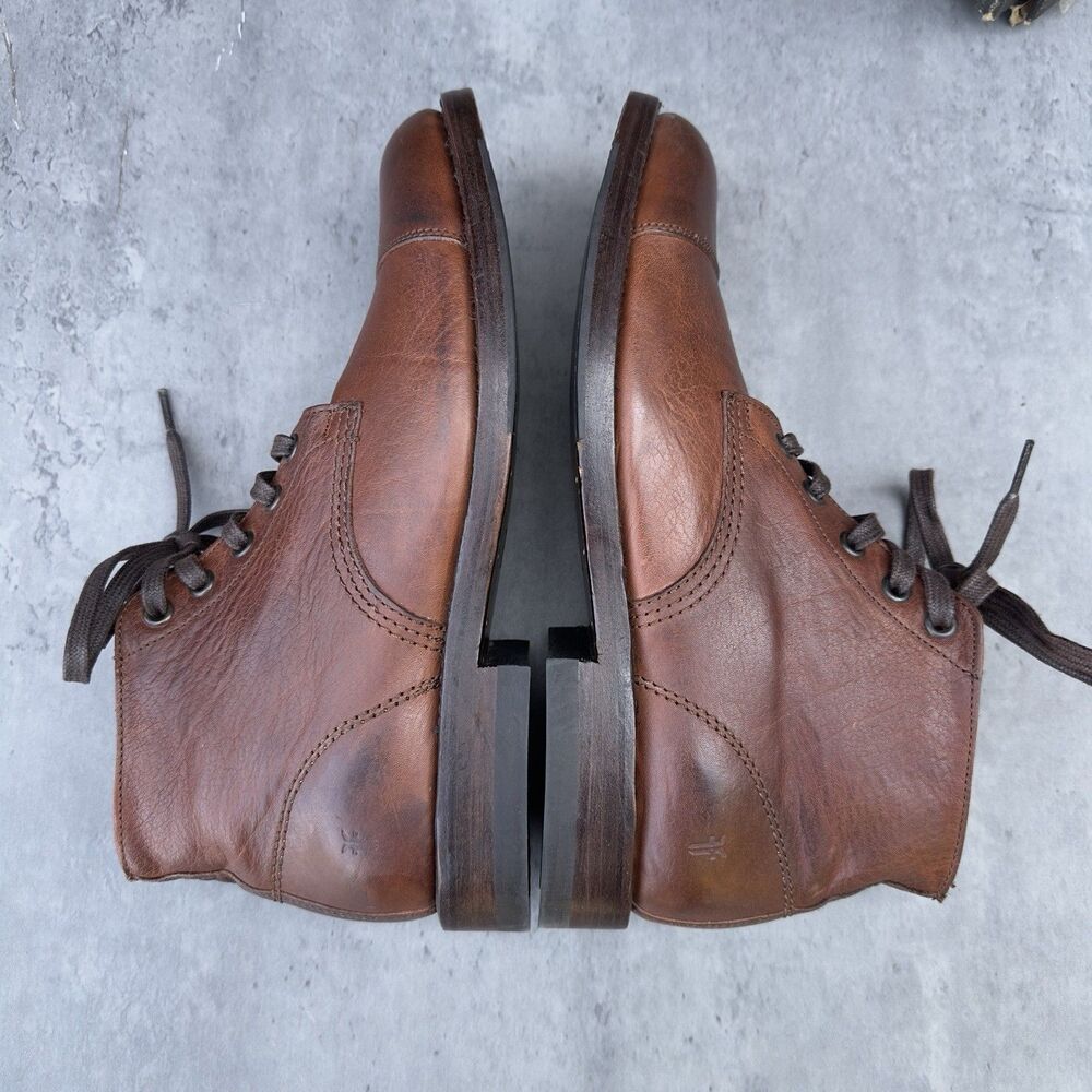 Frye Will Chukka Boots Men’s 8M Copper Brown Leather Cap Toe 3487789-COP New - Picture 5 of 10